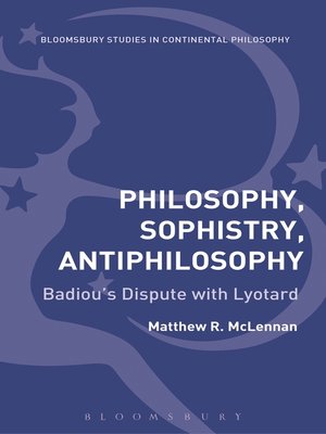 cover image of Philosophy, Sophistry, Antiphilosophy